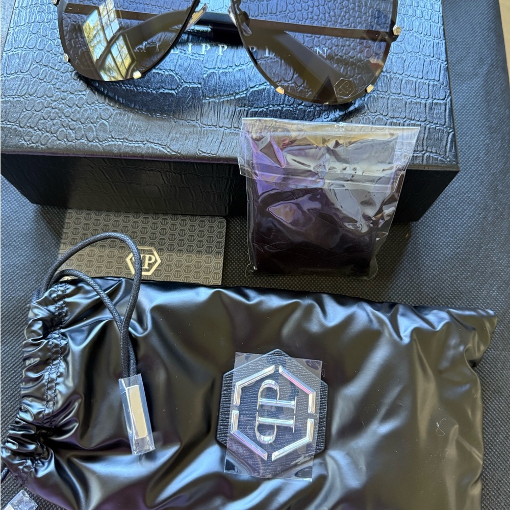 Philipp Plein Dark Aviator Sunglasses